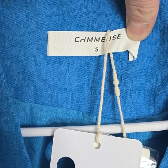 NWT Commense Cotton & Linen Leisure Pants Medium and Vest Small Set Blue - Picture 6 of 7